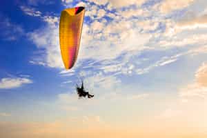 Paraglide over the indian ocean