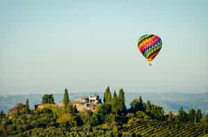 Take a scenic hot air balloon ride over Siena